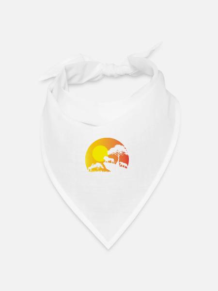 Gehört in Safari Backpacker Geschenk - Bandana Dreieckstuch - Weiß