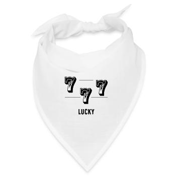 Lucky 777 - Bandana Dreieckstuch - Weiß - Vorne