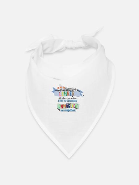 Großartiger Lehrer - Bandana Dreieckstuch - Weiß