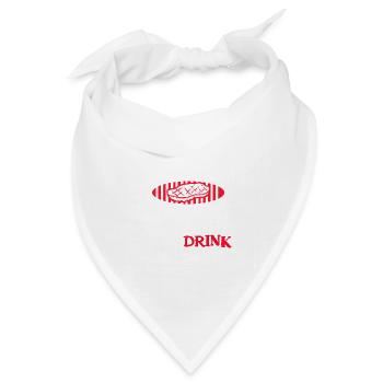 Grill und Getränk Fleischliebhaber Geschenk - Bandana Dreieckstuch - Weiß - Vorne