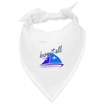 know it all sailboat white shirt - Bandana Dreieckstuch - Weiß - Vorne