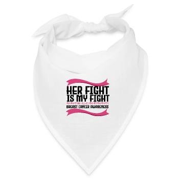 Sein Kampf ist unser Kampf - Krebs - Bandana Dreieckstuch - Weiß - Vorne