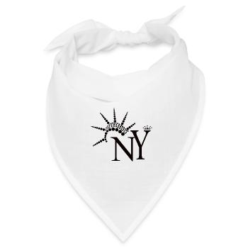 USA New York Freiheitsstatue Geschenk - Bandana Dreieckstuch - Weiß - Vorne