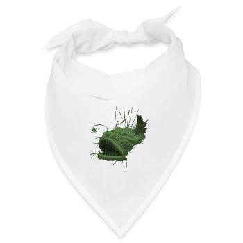Anglerfisch - Bandana Dreieckstuch - Weiß - Vorne