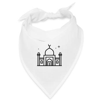 Moschee - Bandana Dreieckstuch - Weiß - Vorne