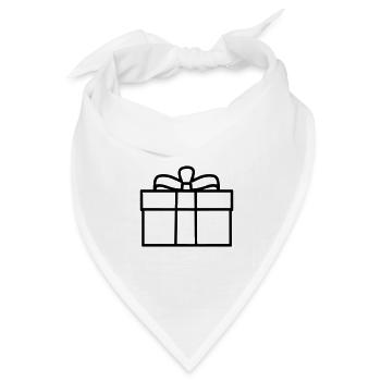 Kleine Geschenkbox - Bandana Dreieckstuch - Weiß - Vorne