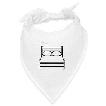 Bett - Bandana Dreieckstuch - Weiß - Vorne