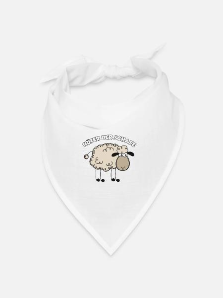 Hüter der Schafe - Bandana Dreieckstuch - Weiß