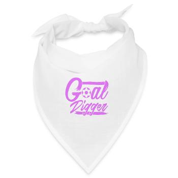 Goal Digger Funny Soccer Player Motivation - Bandana Dreieckstuch - Weiß - Vorne