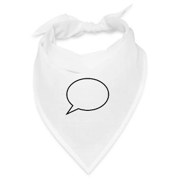 Sprechblase Comic selbst gestalten personalisieren - Bandana Dreieckstuch - Weiß - Vorne