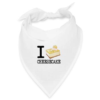 I love Cheesecake - Bandana Dreieckstuch - Weiß - Vorne