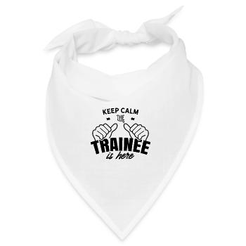 Bleib Ruhig Der Auszubildender Ist Hier Lehrling - Bandana Dreieckstuch - Weiß - Vorne