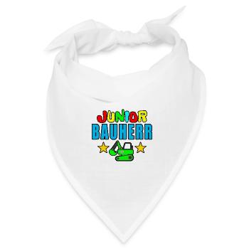 Junior Bauherr - Bandana Dreieckstuch - Weiß - Vorne
