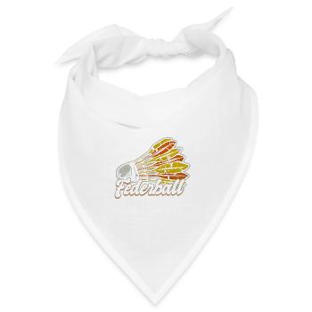 Retro Classic Federball Badminton Shuttlecock - Bandana Dreieckstuch - Weiß - Vorne