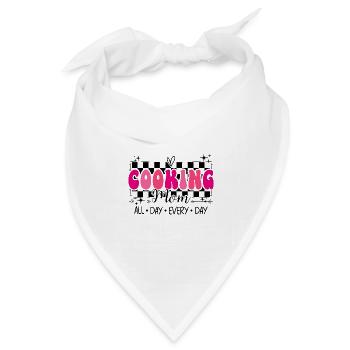 Mutter, Köchin, Mutter, Liebhaberin des Kochens - Bandana Dreieckstuch - Weiß - Vorne