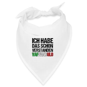 Italien Italiener Vaffanculo - Bandana Dreieckstuch - Weiß - Vorne