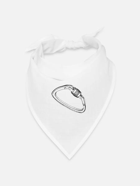 karabiner - Bandana Dreieckstuch - Weiß