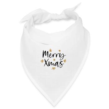 Merry Xmas Christmas Weihnachten Bright - Bandana Dreieckstuch - Weiß - Vorne