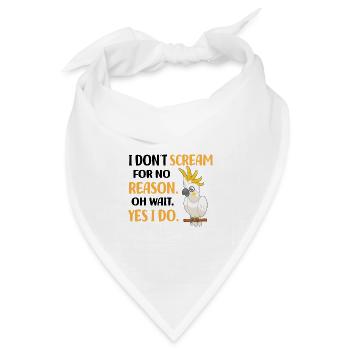 Kakadu Liebhaber - Bandana Dreieckstuch - Weiß - Vorne