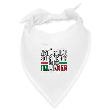 Italien Italiener Vaffanculo - Bandana Dreieckstuch - Weiß - Vorne