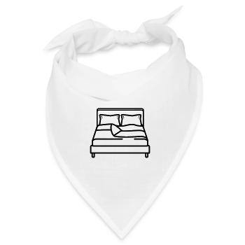 Bett - Bandana Dreieckstuch - Weiß - Vorne