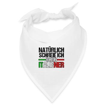 Italien Italiener Vaffanculo - Bandana Dreieckstuch - Weiß - Vorne