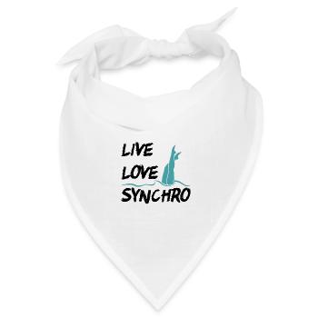 live love synchro - Bandana Dreieckstuch - Weiß - Vorne