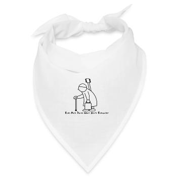 Eine alte Dame geht heute einkaufen - Bandana Dreieckstuch - Weiß - Vorne