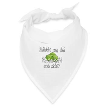 Vielleicht Mag Dich Rosenkohl Auch Nicht - Bandana Dreieckstuch - Weiß - Vorne