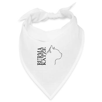 Burma Katze Profil Katzen Katze Wilsigns - Bandana Dreieckstuch - Weiß - Vorne
