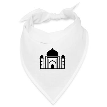 Moschee - Bandana Dreieckstuch - Weiß - Vorne