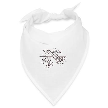 Hochspringer Wasserfarben Hochsprung - Bandana Dreieckstuch - Weiß - Vorne