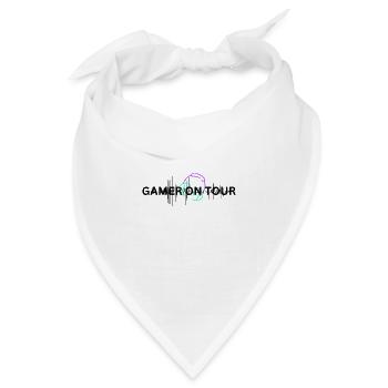 GAMER ON TOUR - Bandana Dreieckstuch - Weiß - Vorne