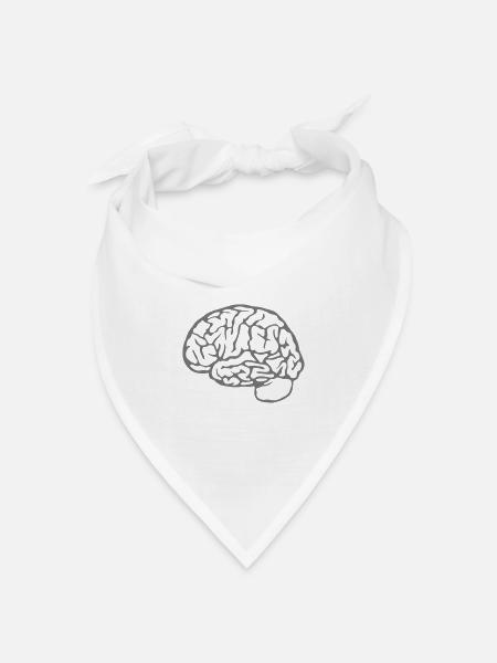 Gehirn Gehirn 23030 - Bandana Dreieckstuch - Weiß