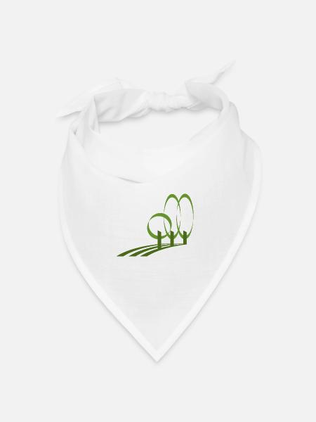 Bäume - Bandana Dreieckstuch - Weiß