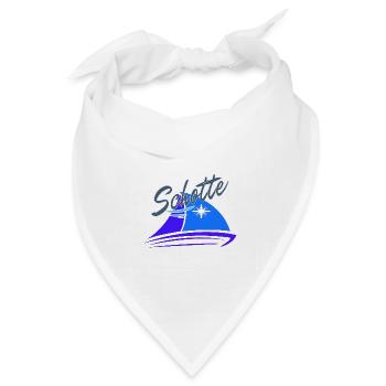 Schotte Crew auf Segelboot Segler Boot Skipper - Bandana Dreieckstuch - Weiß - Vorne