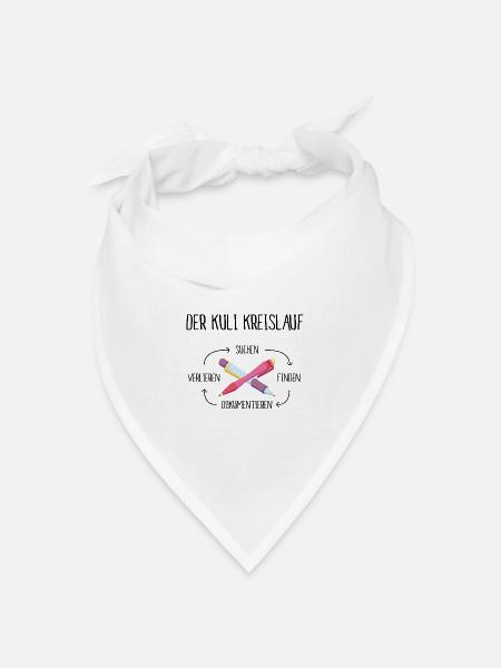 Altenpflege Der Kuli Kreislauf - Bandana Dreieckstuch - Weiß