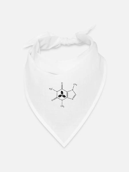 Kaffee Koffein Chemische Formel - Bandana Dreieckstuch - Weiß