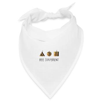 Bee different Glaube an dich Selbstvertrauen Biene - Bandana Dreieckstuch - Weiß - Vorne