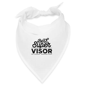 Bester Supervisor Aufseher Aufsicht Aufpasser - Bandana Dreieckstuch - Weiß - Vorne