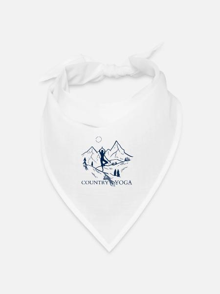 Country Yoga - Bandana Dreieckstuch - Weiß