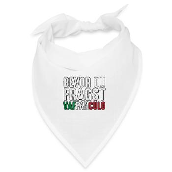 Italien Italiener Vaffanculo - Bandana Dreieckstuch - Weiß - Vorne