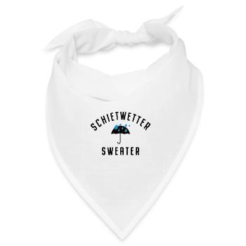 Schietwetter Sweater Kuscheln Warm Winter Herbst - Bandana Dreieckstuch - Weiß - Vorne
