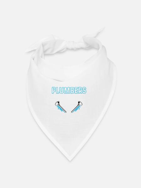 Mache dich nass Fröhlicher Arbeiter Geschenk - Bandana Dreieckstuch - Weiß