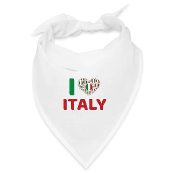 Rom Roma Italien T-Shirt Urlaub - Bandana Dreieckstuch - Weiß - Vorne