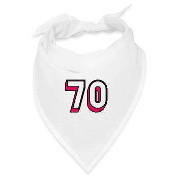 70. 70 JAHRE. 70-JÄHRIGES JUBILÄUM. GEBURTSTAG 70 JAHRE. - Bandana Dreieckstuch - Weiß - Vorne