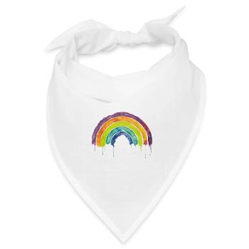 Bunter Horizont Aquarell Regenbogen - Bandana Dreieckstuch - Weiß - Vorne