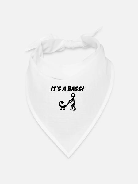 Es ist ein Bass! Ein neuer Bass! - Bandana Dreieckstuch - Weiß