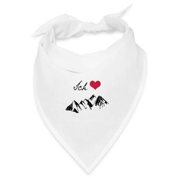 Berge Wandern Ich liebe die Berge - Bandana Dreieckstuch - Weiß - Vorne