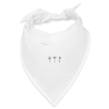 3 daisy - Bandana Dreieckstuch - Weiß - Vorne